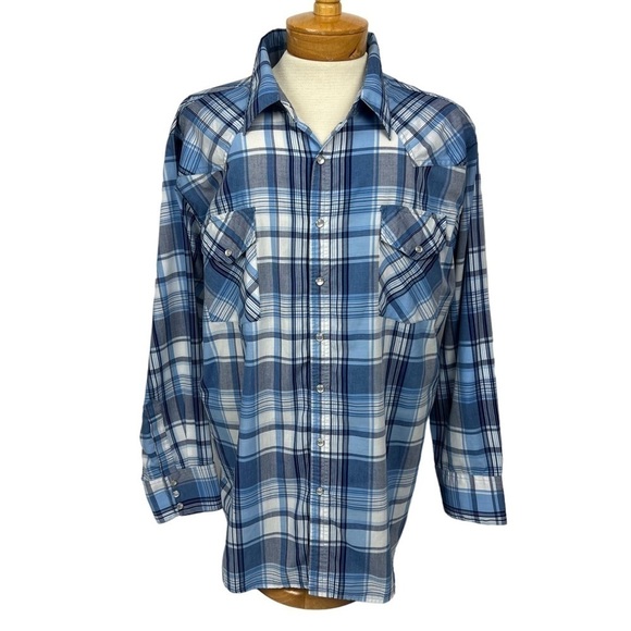 High Noon Men’s Western Cowboy White Pearl Snap Shirt Sz 2XL Multi Color Plaid - Picture 1 of 11